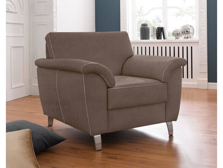 Sessel SIT & MORE Texel , braun, B:101cm H:87cm T:88cm, Luxus-Microfaser ALTARA NUBUCK (100% Polyester);Struktur (100% Polyester);Kunstleder SOFTLUX, Sessel, Sessel, inklusive Federkern