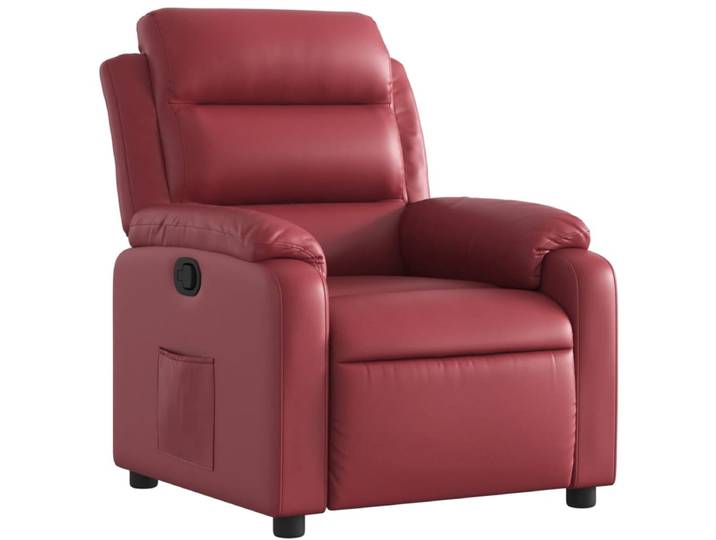 vidaXL - Fauteuil - verstelbaar - kunstleer - wijnrood