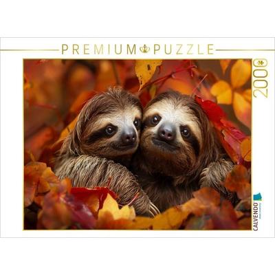 CALVENDO Puzzle Ein Motiv aus dem Kalender Faultiere - entspannt durchs Jahr | 2000 Teile Lege-Größe 90x67cm Foto-Puzzle für glückliche Stunden