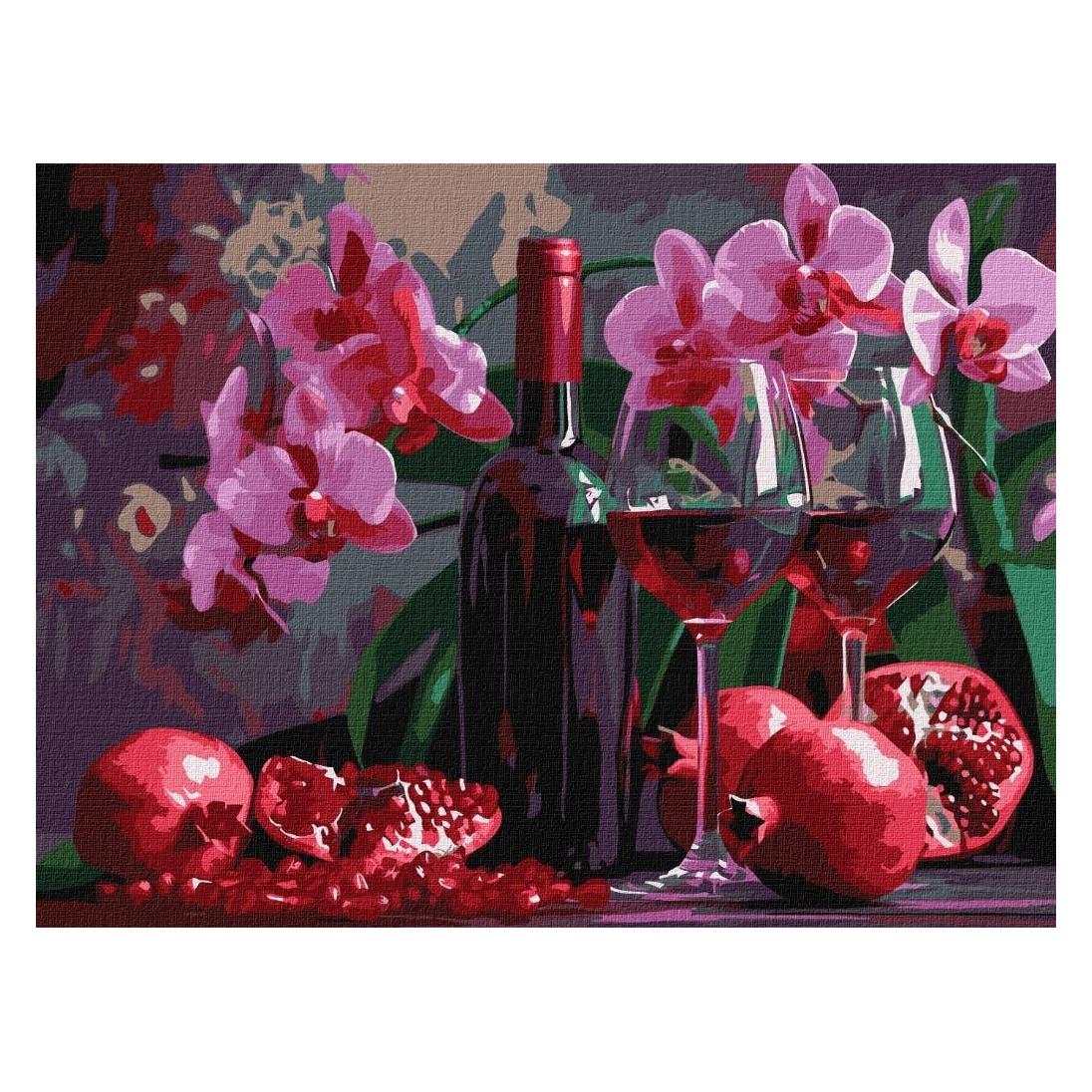 Ideyka Malen nach Zahlen - Wein und Orchideen (57317987)
