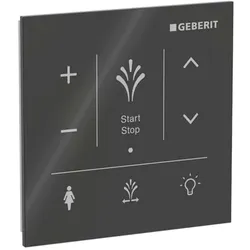 Geberit AquaClean Wandbedienpanel 147041SJ1 zur Aufputz-Montage, Oberfläche Glas/Farbe schwarz