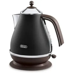De'Longhi Icona Vintage KBOV 2001.BK, Wasserkocher, Schwarz, Braun