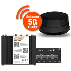 Selfsat 4G Cat 6 WLAN Router MWR 4540 inkl. 5G Panorama Antenne bis 300 Mbps schwarz
