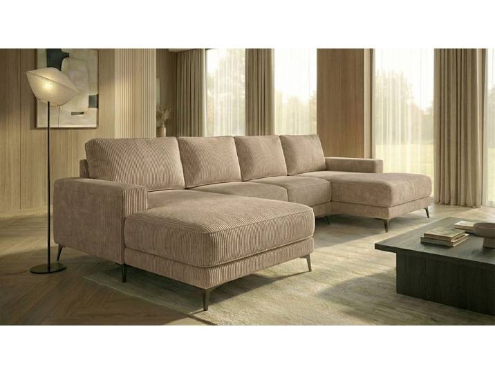 A&J MöbelLand GmbH Ecksofa VALTOR mit Schlaffunktion, Bonellfederkern und Bettkasten, TOP ANGEBOT!