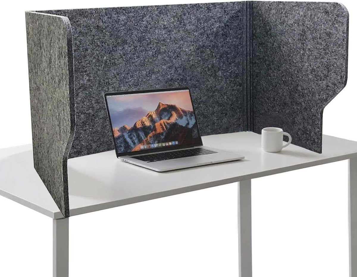 Akoestische Scheidingswand Bureau Verdeler Donkergrijs 80 cm