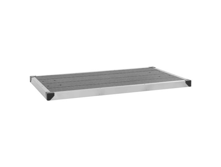 vidaXL Garten-Duschwanne WPC Edelstahl 110 x 62 cm Grau