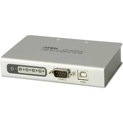 ATEN UC2324-AT USB-Hub 4 Port Seriell (9pol.) USB 2.0 480 MBit/s mit Konverter für USB- auf Seriell RS-232 Weiß UC2324-AT