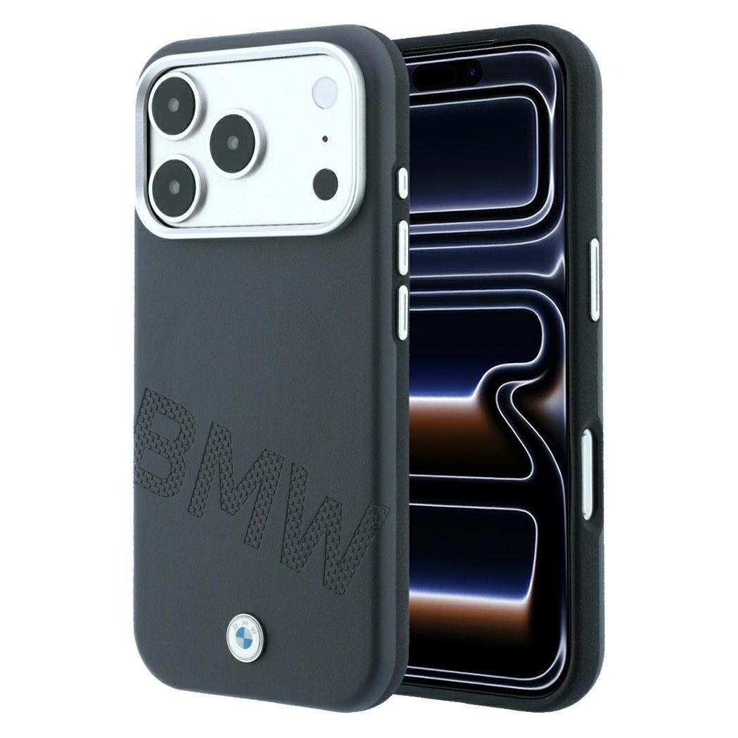 BMW Etui Sign Inclined Deboss Letters MagSafe do iPhone 18 Pro / 17 Pro szary (Apple iPhone 17 Pro, Apple iPhone 18 Pro) (BMW001237)