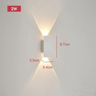 Inspire Curations AeroBeam 18W Waterproof LED Wall Light For Modern Indoor And Outdoor Spaces 10cm White Body 2w Indoor