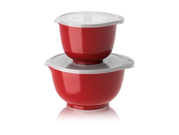 Rührschüssel Rosti New Margrethe 4-teilig , rot, H:16cm L:22,5cm, Kunststoff, Schüsseln, Rührschüssel