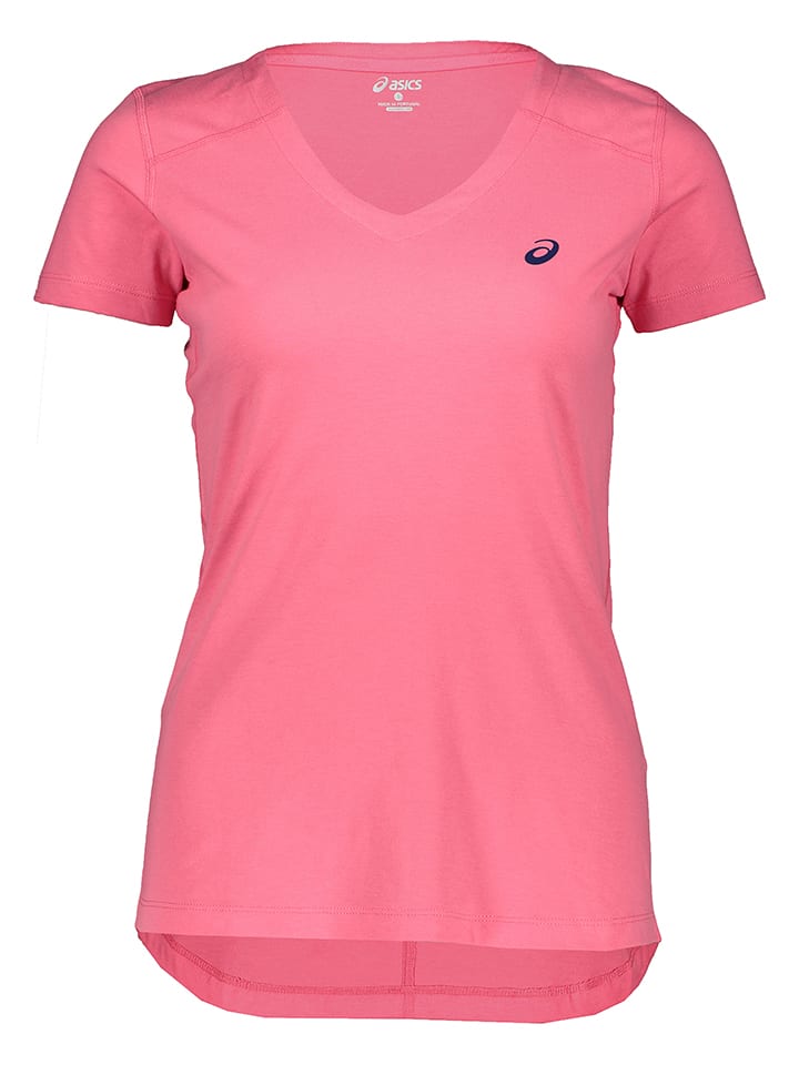 asics Laufshirt in Pink - M