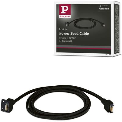 PAULMANN Schienensystem-Einspeiser "Linion Einspeisekabel 1,75m", schwarz, B:2,3cm H:175cm L:0,18cm T:1cm, Stromschienensysteme