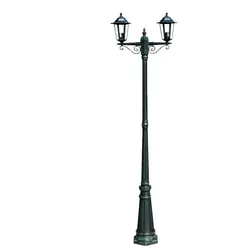 Helloshop26 - Doppelte grüne Außenstehlampe 215 cm dekorative Leuchte