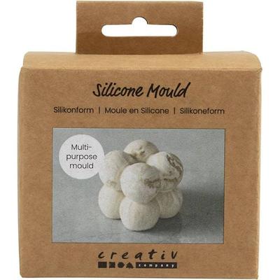 Creativ Company Silikonform, Quadrat mit Seifenblasen, H 4 cm, 37 g, 1 Stk