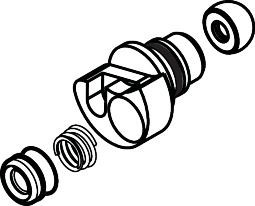 Hansgrohe Verteiler Axor Montreux Wannenarmatur Aufputz, 98591000 98591000
