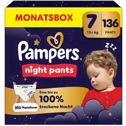 Pampers Night Pants (Gr. 7, Monatsbox, 136 Stk.)