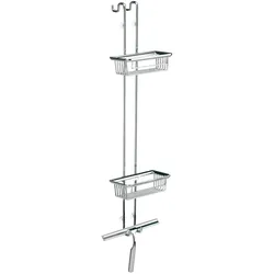emco system 2 Türetagère, zwei tiefe Körbe, Duschwischer, chrom, 356600106