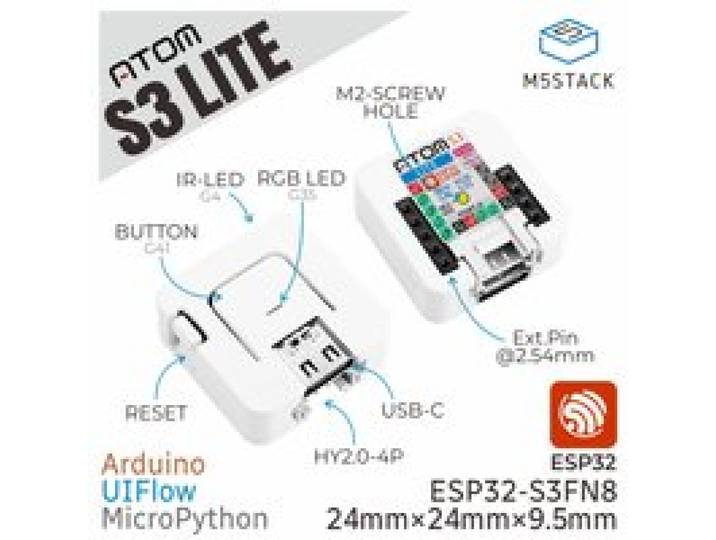 M5Stack officiële ATOMS3 Lite ESP32S3 ontwikkelkit