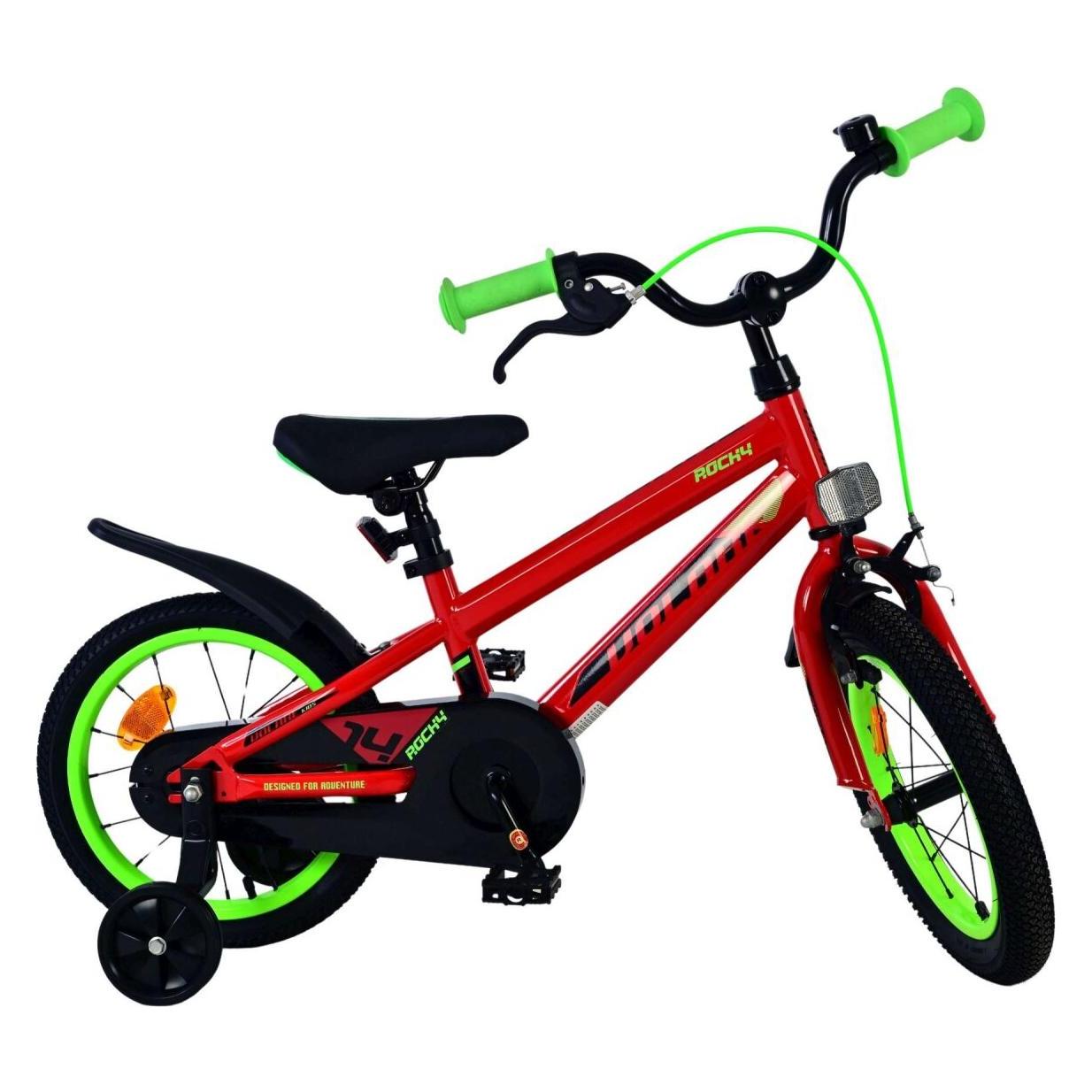 Volare Rocky Kinderfahrrad - Jungen - 14 Zoll - Rot (14") (64343069)