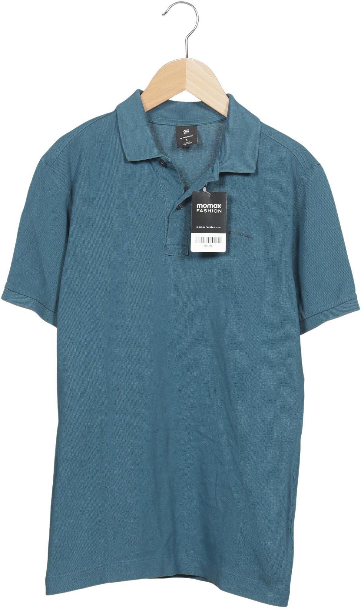 G Star RAW Herren Poloshirt, Türkis, Gr. S, Baumwolle - Second Hand