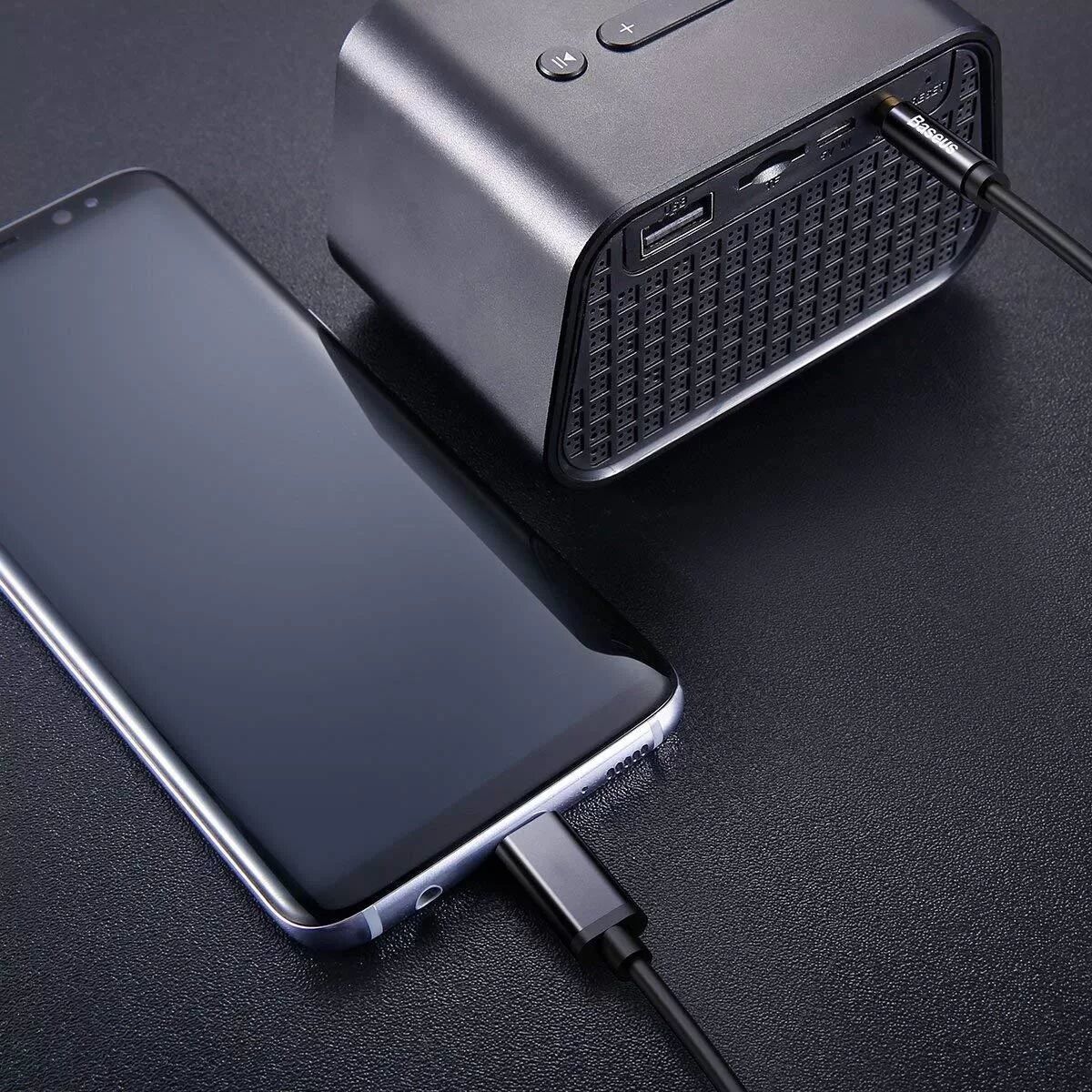 INF Type-C auf 3,5mm Audio Kabel: Für Handy, Auto, Kopfhörer & mehr 2m