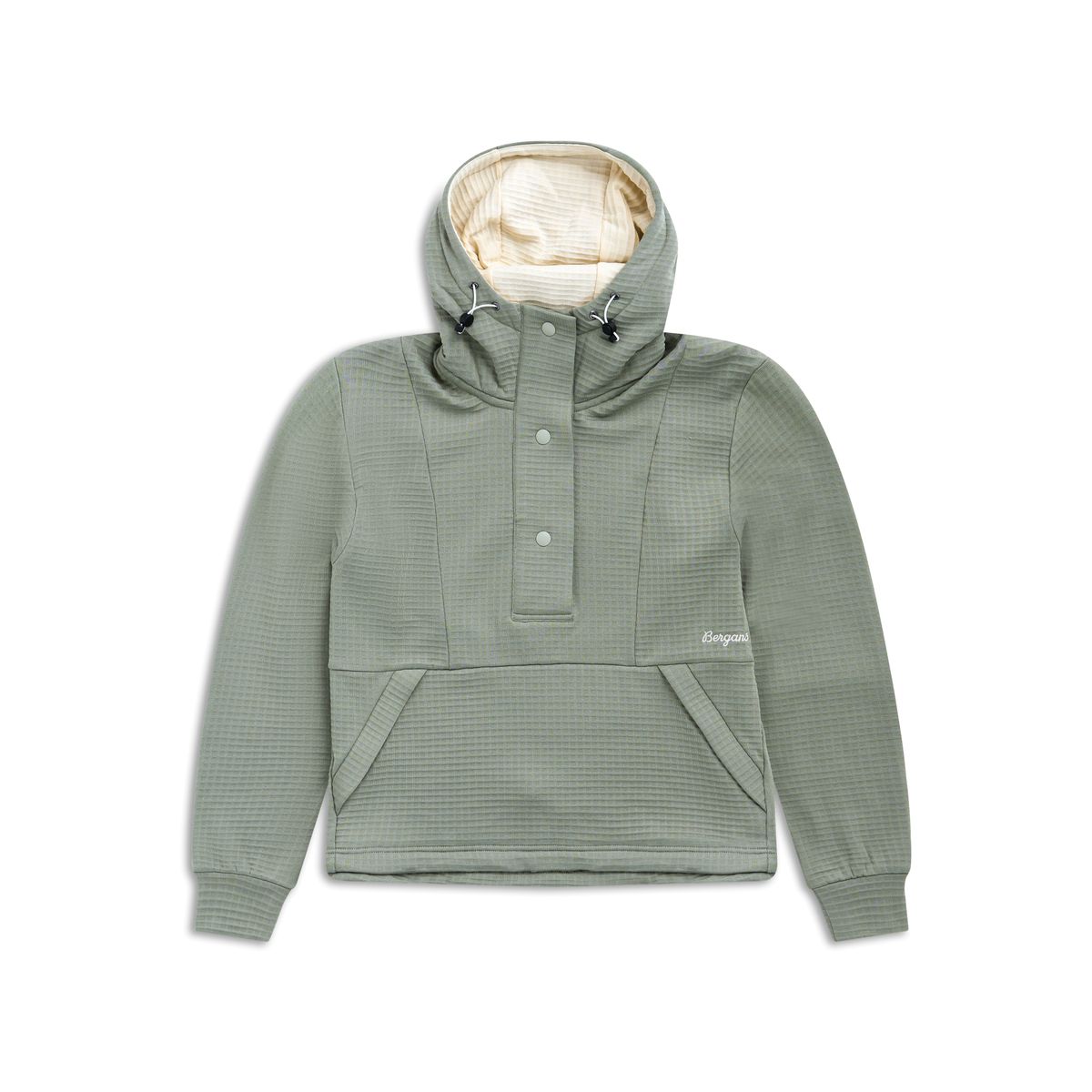 Bergans Vega Wool Hoodie Women light green mud (13600) L 261319-3831-13600-L