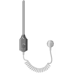 LuxeBath Heizstab 300 W Graphit – Elektrischer Heizstab mit Thermostat & Temperaturregler, Heizpatrone mit Stecker für Badheizkörper &