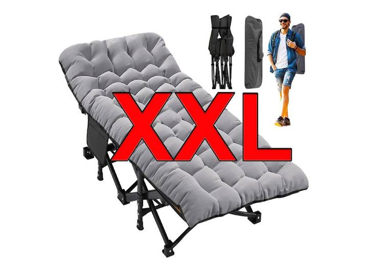 Meulbaty Klappbett Camping Bett, Gästebett mit Matratze, 400KG Belastbar im leichten und tragbaren Faltdesign, 198cmx81cmx46 cm