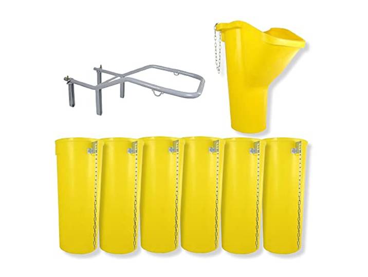 SIRL Profi Bauschuttrutsche Schuttrutsche Schuttrutschen Schuttrohr Set (7m (1x Rahmen, 1x Trichter, 6X Fallrohr))
