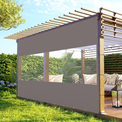 Domi Outdoor Living Domi Heavy-Duty Waterproof Clear PVC Curtain for Outdoor Gazebos and Patios
