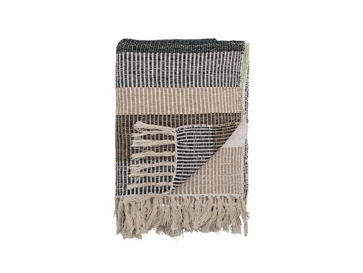 Überwurfdecke Mana – Braun, aus recycelter Baumwolle - 160x130 - Braun - Luxusbetten24