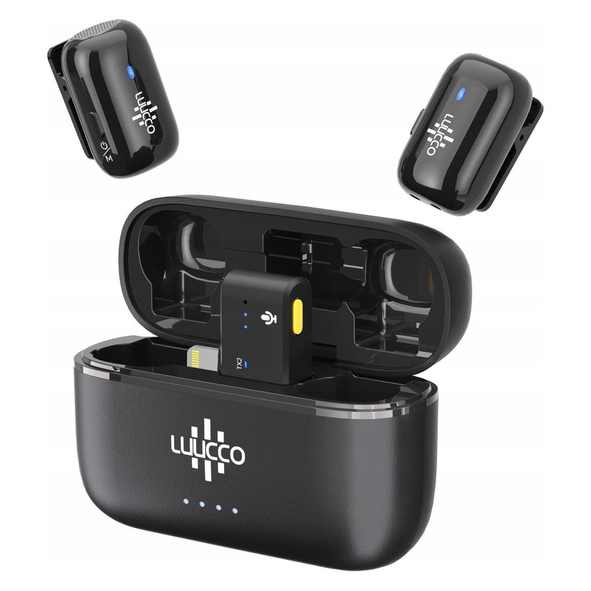 Ulanzi Mikrofon Luucco MiniPods K2 Lightning czarny 2 szt. + etui (SB11225) (LUUCCO)