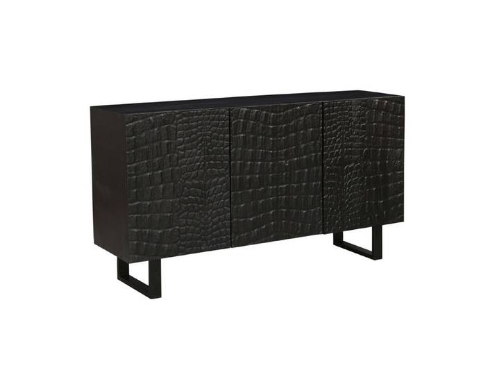 Marrakesch Orient & Mediterran Interior Sideboard Industrial Sideboard Adriaen handgemacht aus Holz in Schwarz 142 cm (1 St), Handarbeit