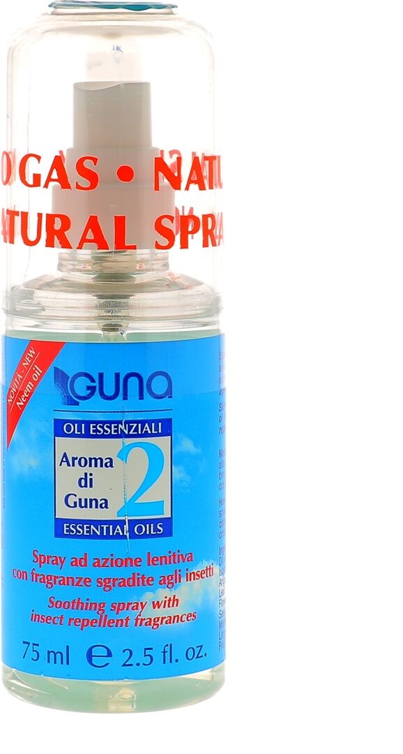 GUNA SpA Aroma di Guna 2 Spray 75ml - Spray Cutaneo Calmante e Lenitivo con Azione Anti-Insetti