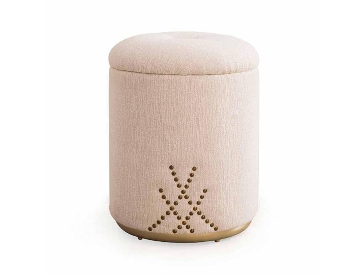 Xlmoebel Hocker Runder gepolsterter Hocker in modernem Design für jeden Raum (Hocker, 1 St., Hocker), Hergestellt in Europa