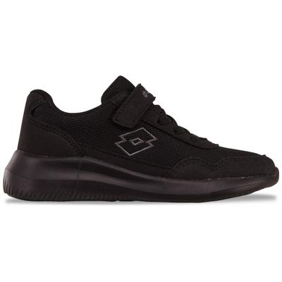 Sneaker LOTTO, Kinder, Gr. 30, schwarz (schwarz, grau), Kunstfaser, Synthetik, unifarben, Schuhe Sneaker, - extra leicht & bequem