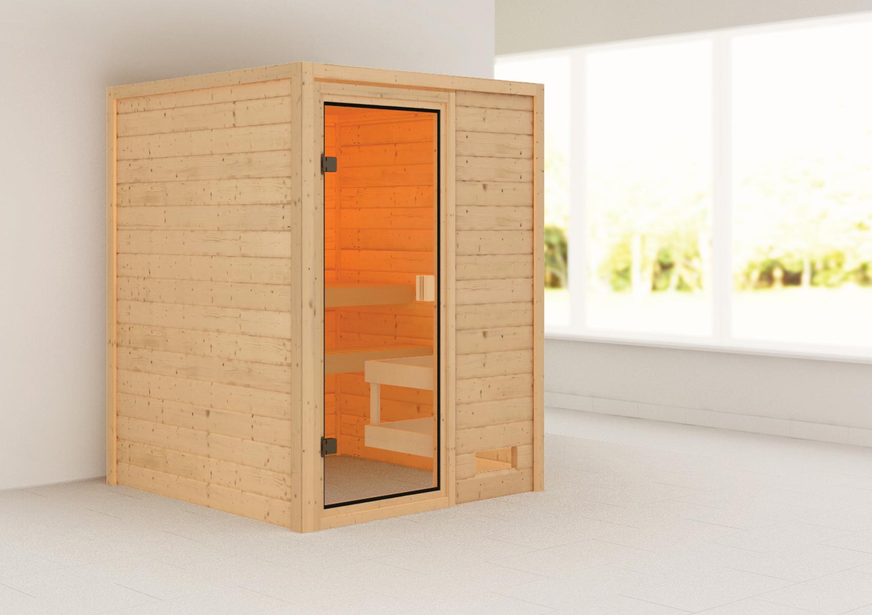 KARIBUHOLZT Sauna Sandra Front,o. Zub. 16880337