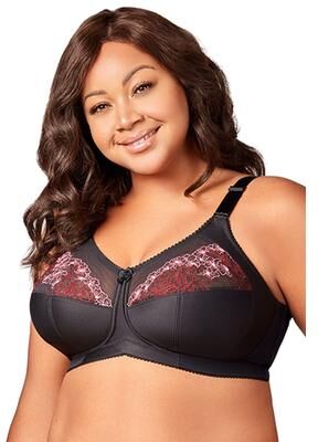 Plus Size Women's Star Curves Softcup Bra 1801 by Elila in Black (Size 50 DD/E)