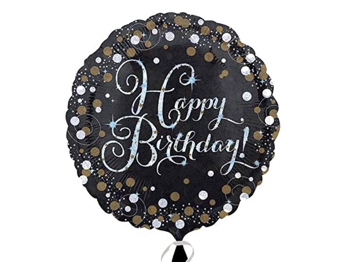 Amscan Anagram 3406201 - Gouden Sprankelende Viering Gelukkige Verjaardag Ronde Folie Ballon - 18 Inch
