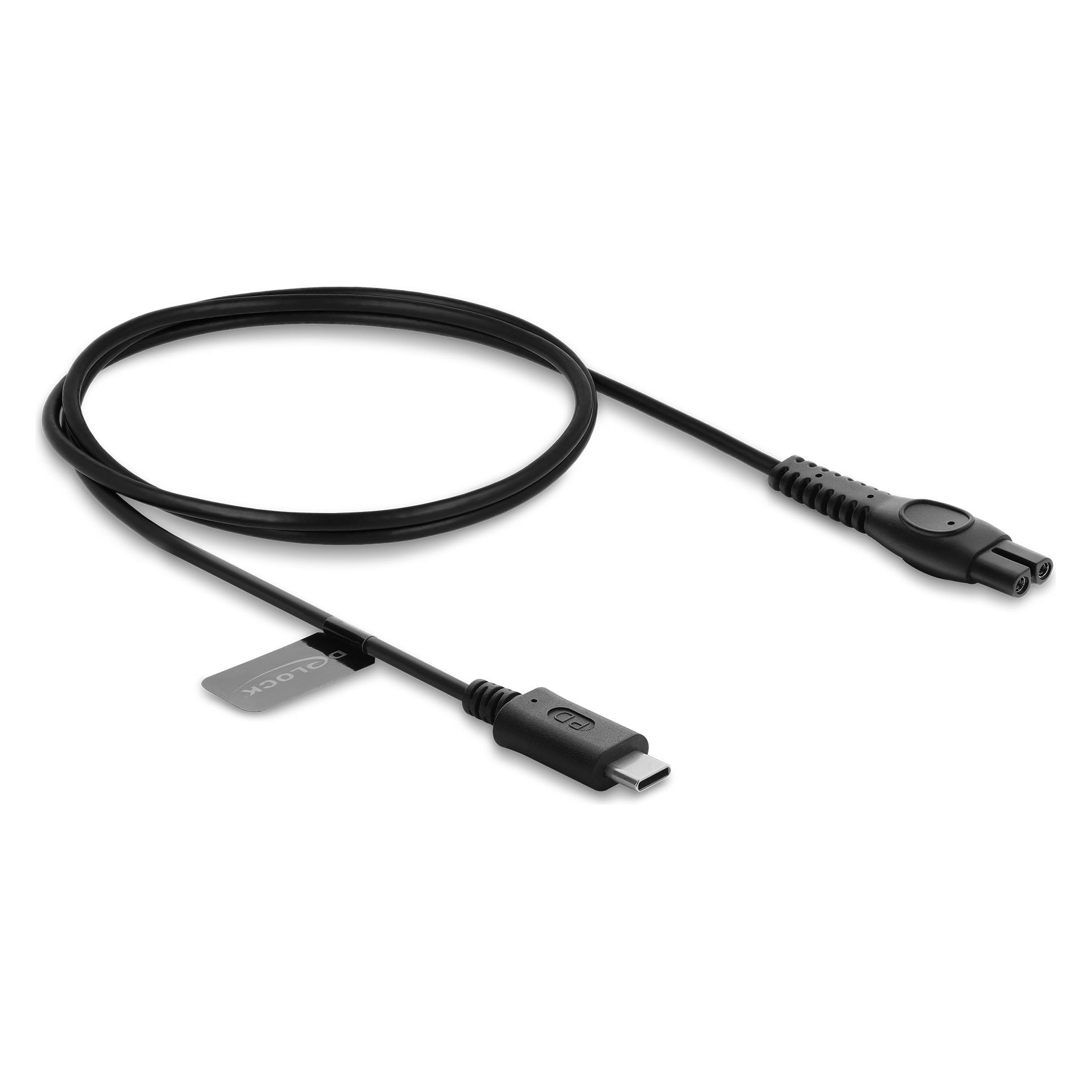 Delock USB Type-C Ladekabel 5 V für Elektrorasierer kompatibel mit Philips QP2724, QP2834, QP1924, MG9520 (1 m, 5 W) (91793)