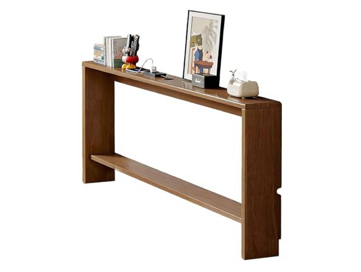 yurstcggh Konsolentisch Holz,Ablageregal Aus Massivholz für Die Sofarückseite,Flurtisch Eingangsbereich Akzenttisch Eingangstisch mit Ablageflächen,Schmaler Beistelltisch Hinter Sofa