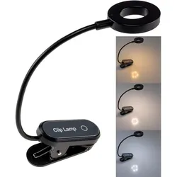 ChiliTec LED Akku-Leseleuchte / Klemmleuchte 18cm Schwanenhals, dimmbar, 25lm