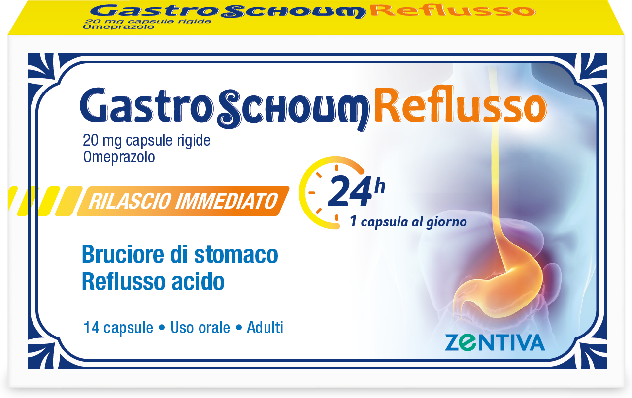 Zentiva Gastroschoum Reflusso 14 Compresse 20 Mg