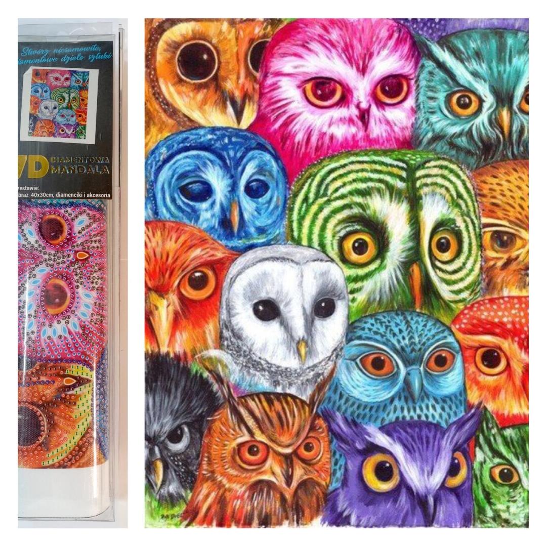 Norimpex Diamantové malování Soví koláž 30x40cm (1006610)