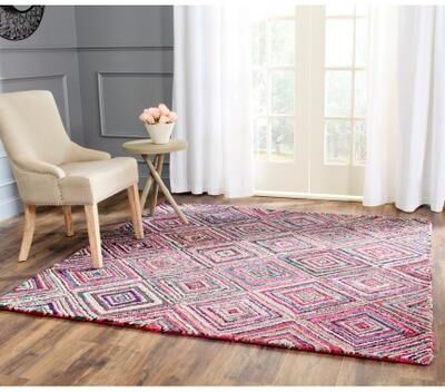 SAFAVIEH Handmade Nantucket Roselies Contemporary Cotton Rug