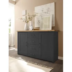 Kommode LOCARNO (BHT 150x90x42 cm) - grau - BHT 150x90x42 cm