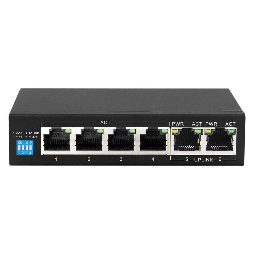 Extralink EX.14305 Netzwerk-Switch Unmanaged L2 Gigabit Ethernet (10/100/1000) Power over Ethernet (PoE) (6 Ports) (EX.14305)