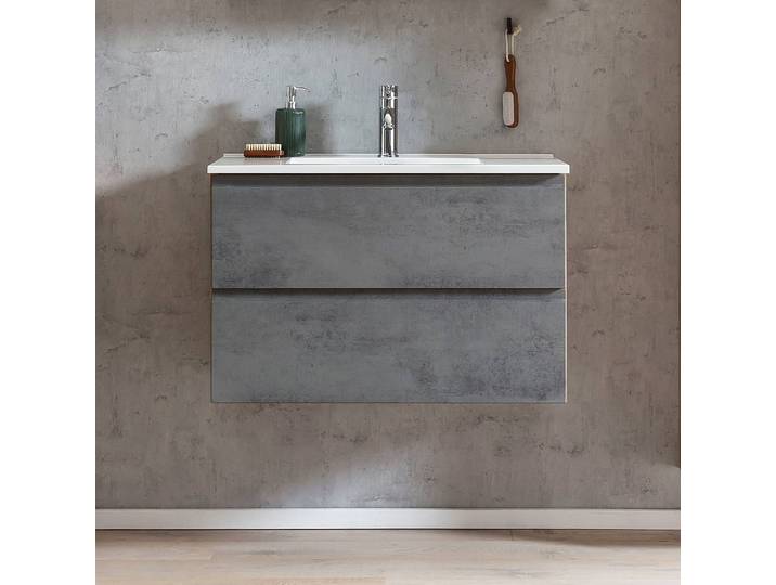 Waschtisch I 80 x 56 x 47cm Grau/Beton Dekor