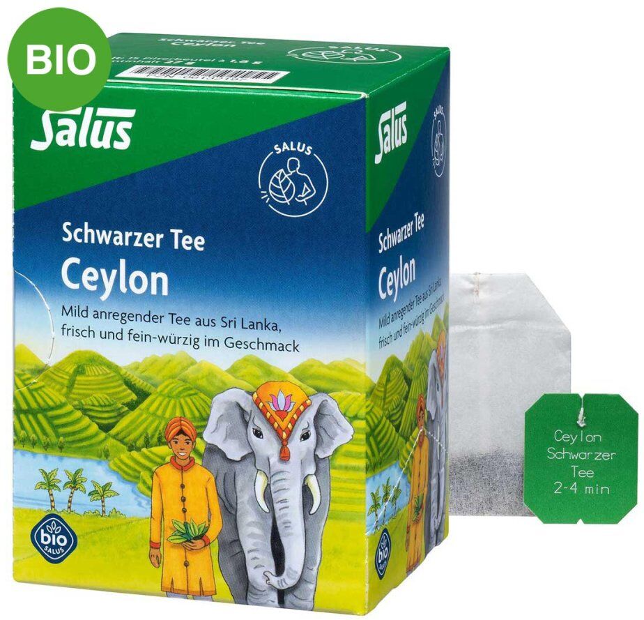 Ceylon Schwarzer Tee bio Salus Filterbeutel 15stk