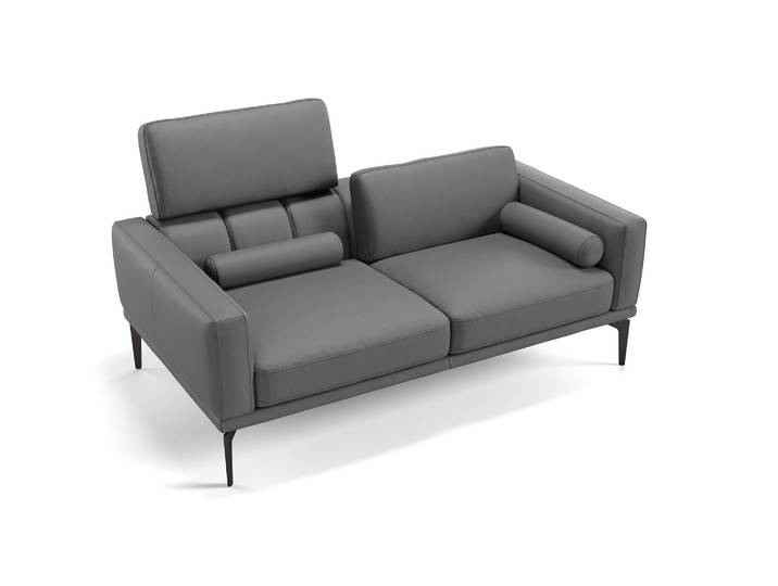 Leder Sofa 2-Sitzer SALERNO Designer Relaxcouch Sitzverstellung